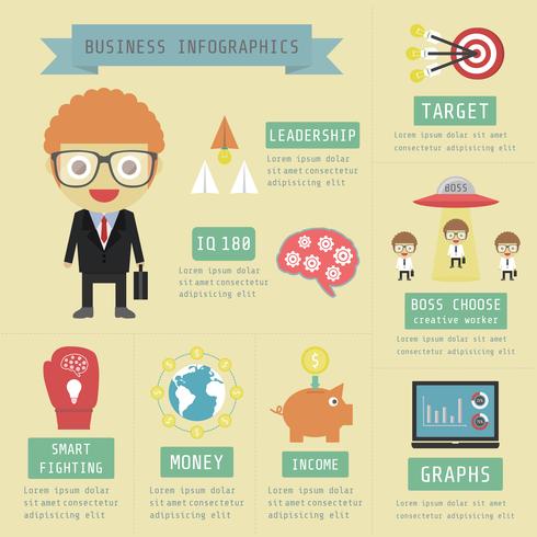 business infographic icon vector