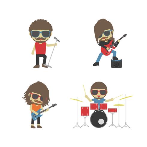 rock musician band vector