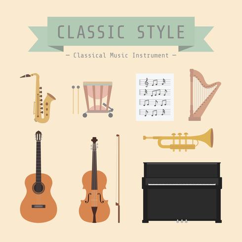 classical musical instrument vector