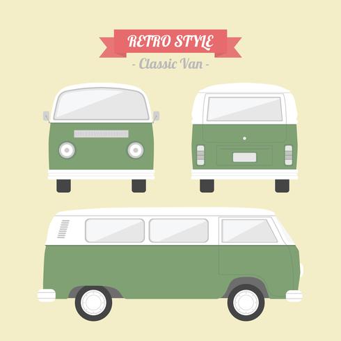 retro classic van vector