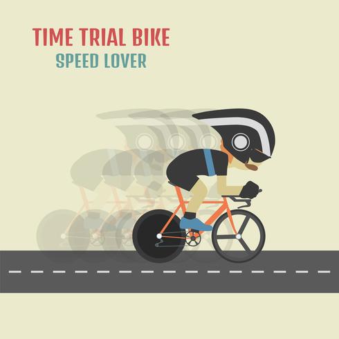 hipster cyclist on  bike vector