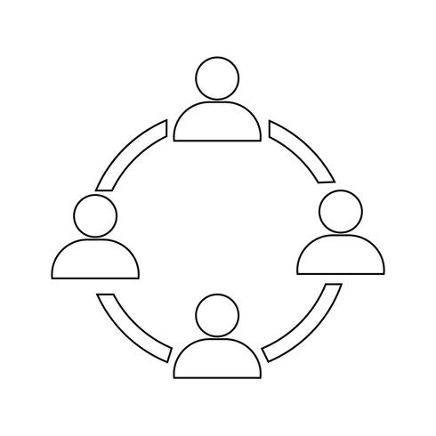 people network icon vector