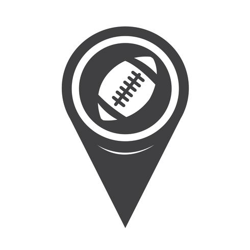 Map Pointer American Football Icon vector
