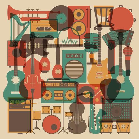 all music instrument vector