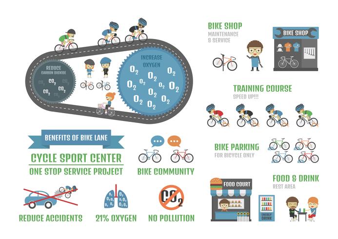 centro de deportes de ciclo vector