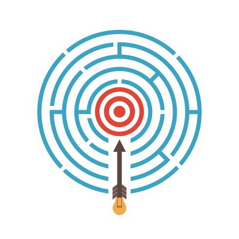 target in maze vector