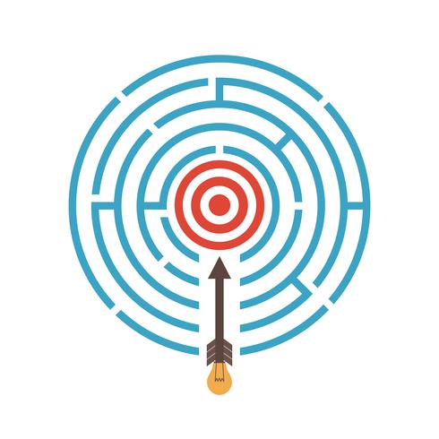 target in maze vector