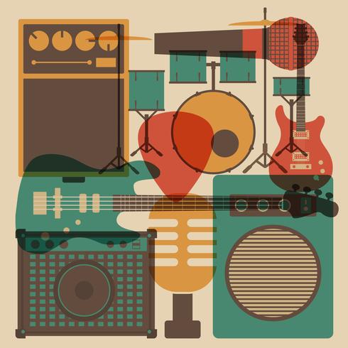 abstract rock instrument vector