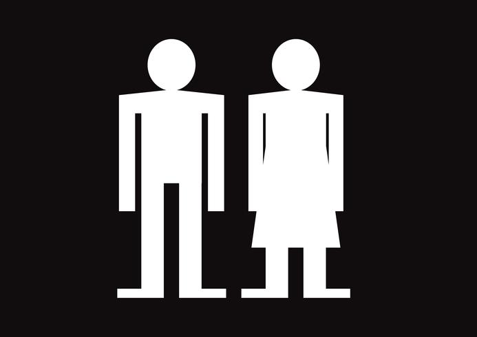 Pictogram Man Woman Sign icons, toilet sign or restroom icon