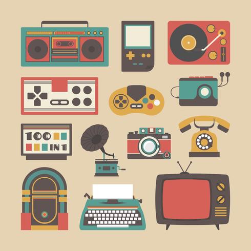 old gadget icon vector