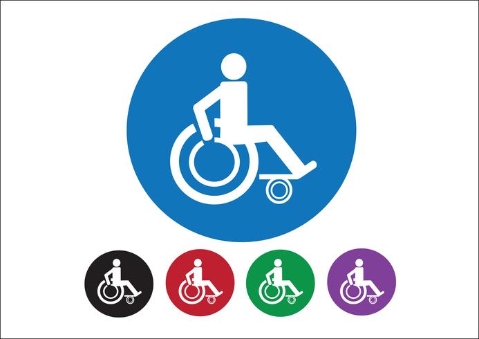  Wheelchair Handicap Icon design vector