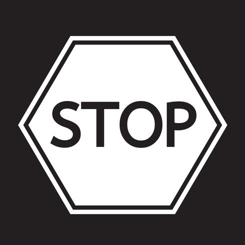 Icono de señal de stop vector