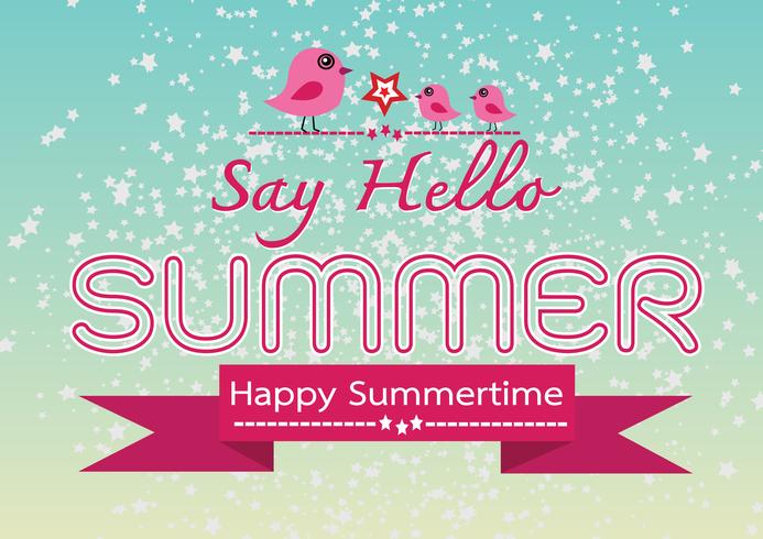 Summer concept  idea design card vector