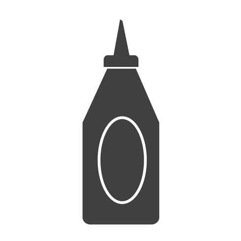 icono de botella de salsa de tomate vector