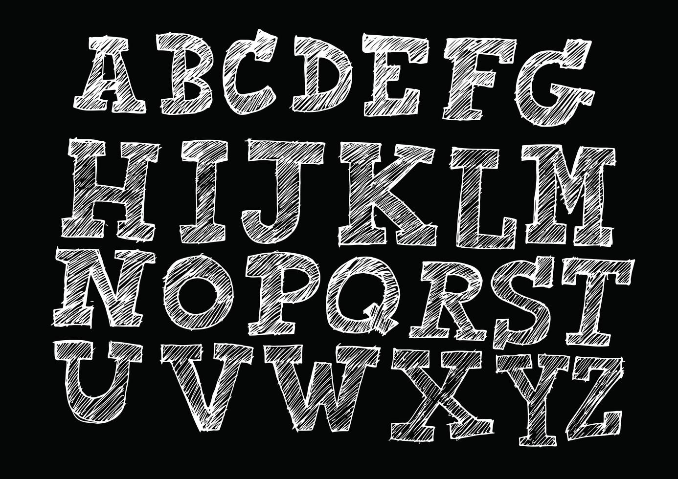 Hand Drawn Letters Font Written With A Pen 646944 Vector Art At Vecteezy