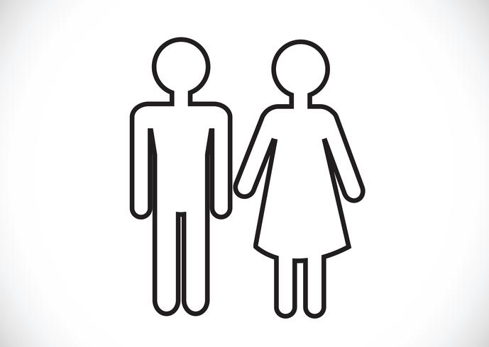 Pictogram Man Woman Sign icons, toilet sign or restroom icon vector