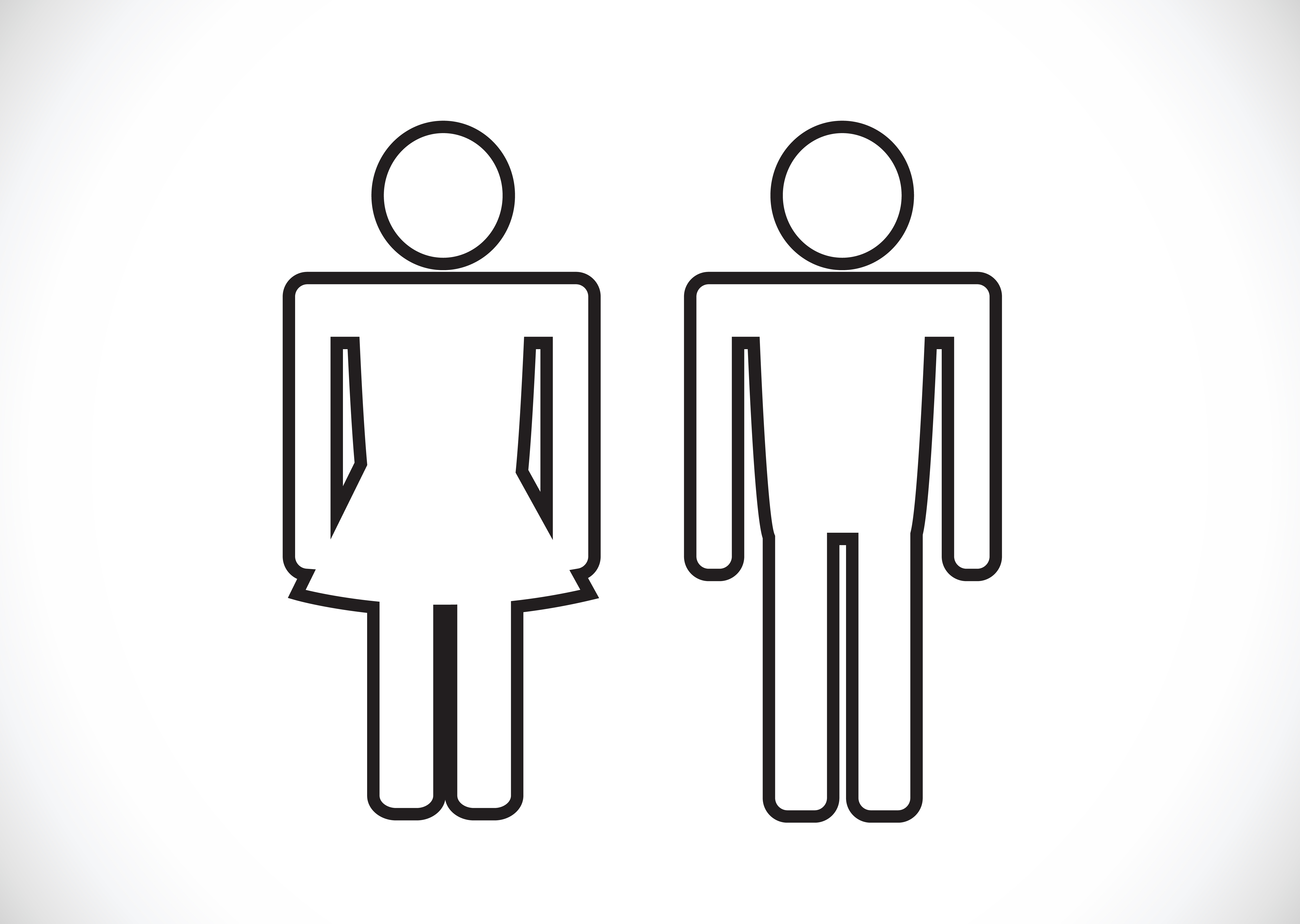 Toilet Door Man Woman Symbol, Woman Bathroom Sign