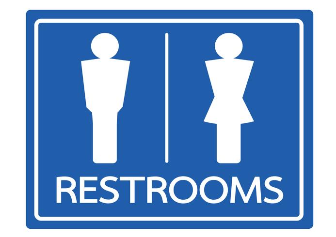 Icono de baño masculino y femenino icono vector