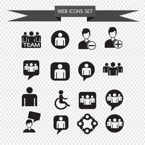 people icon set Illustration vector