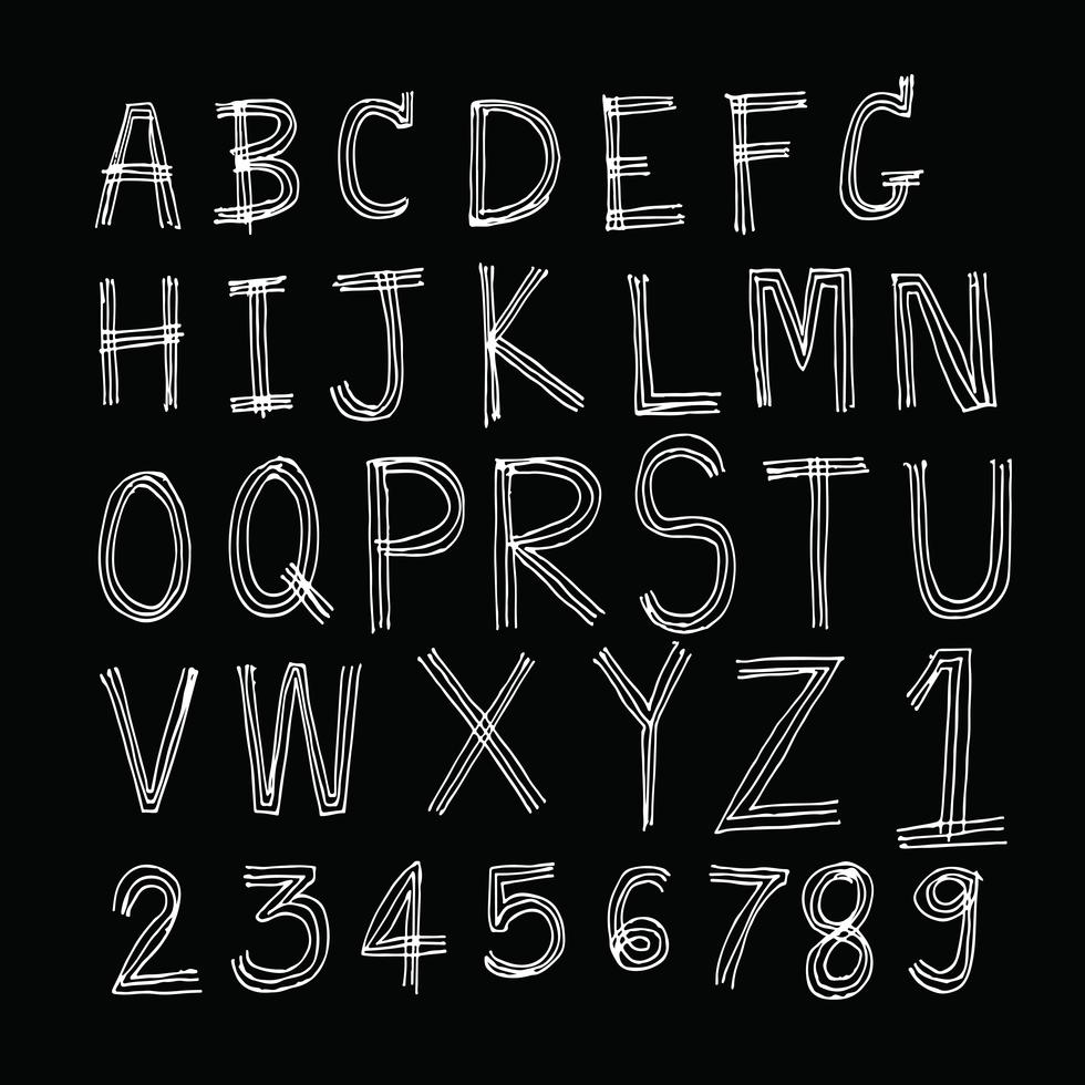 Hand Drawn Letters Font Written With A Pen 647183 Vector Art At Vecteezy