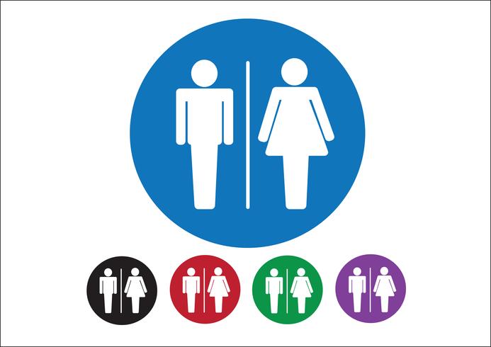 Pictogram Man Woman Sign icons, toilet sign or restroom icon