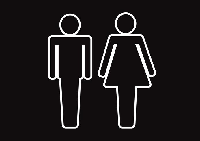 Pictogram Man Woman Sign icons, toilet sign or restroom icon vector