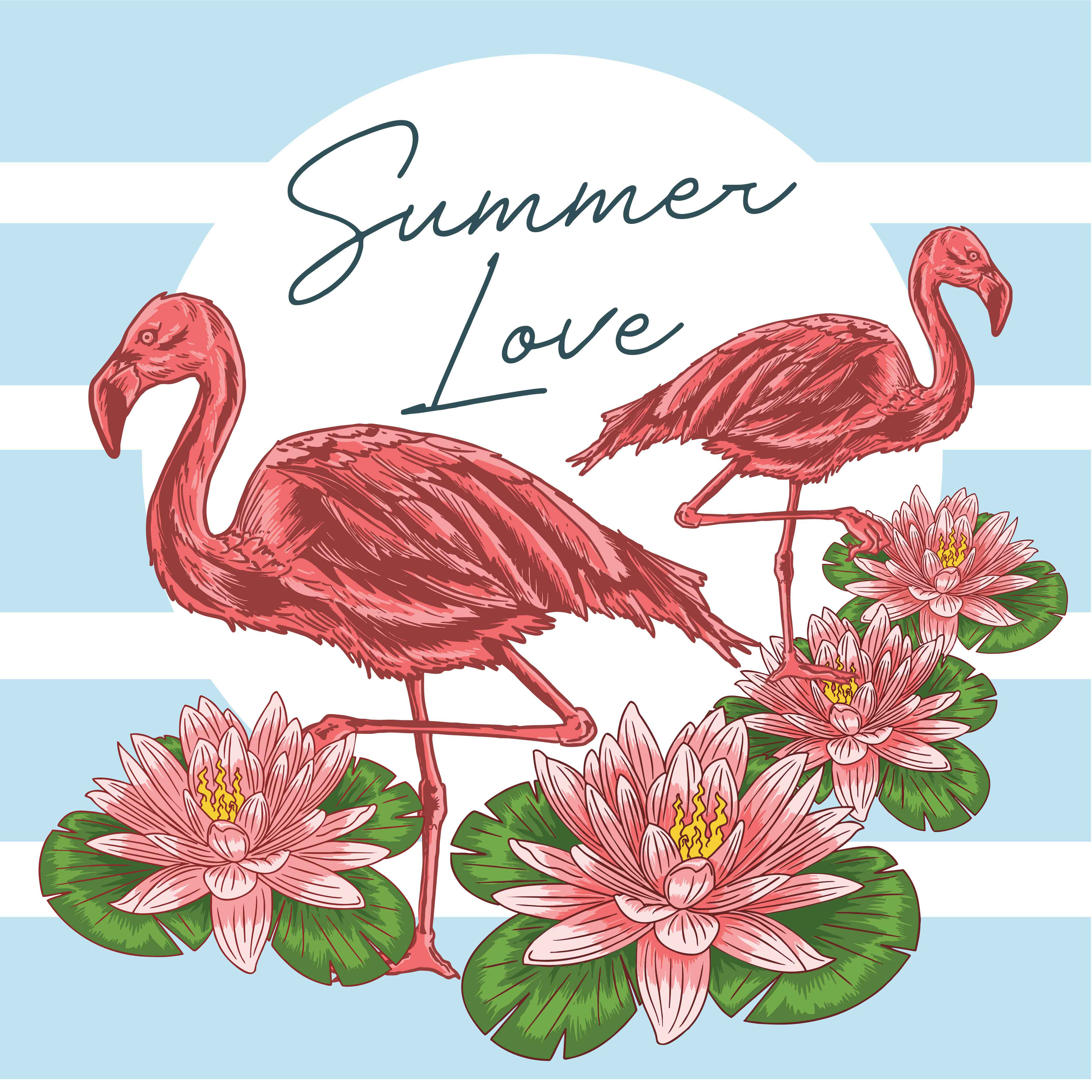 Download FLAMINGO BIRD PINK SUMMER VECTOR 647342 - Download Free ...