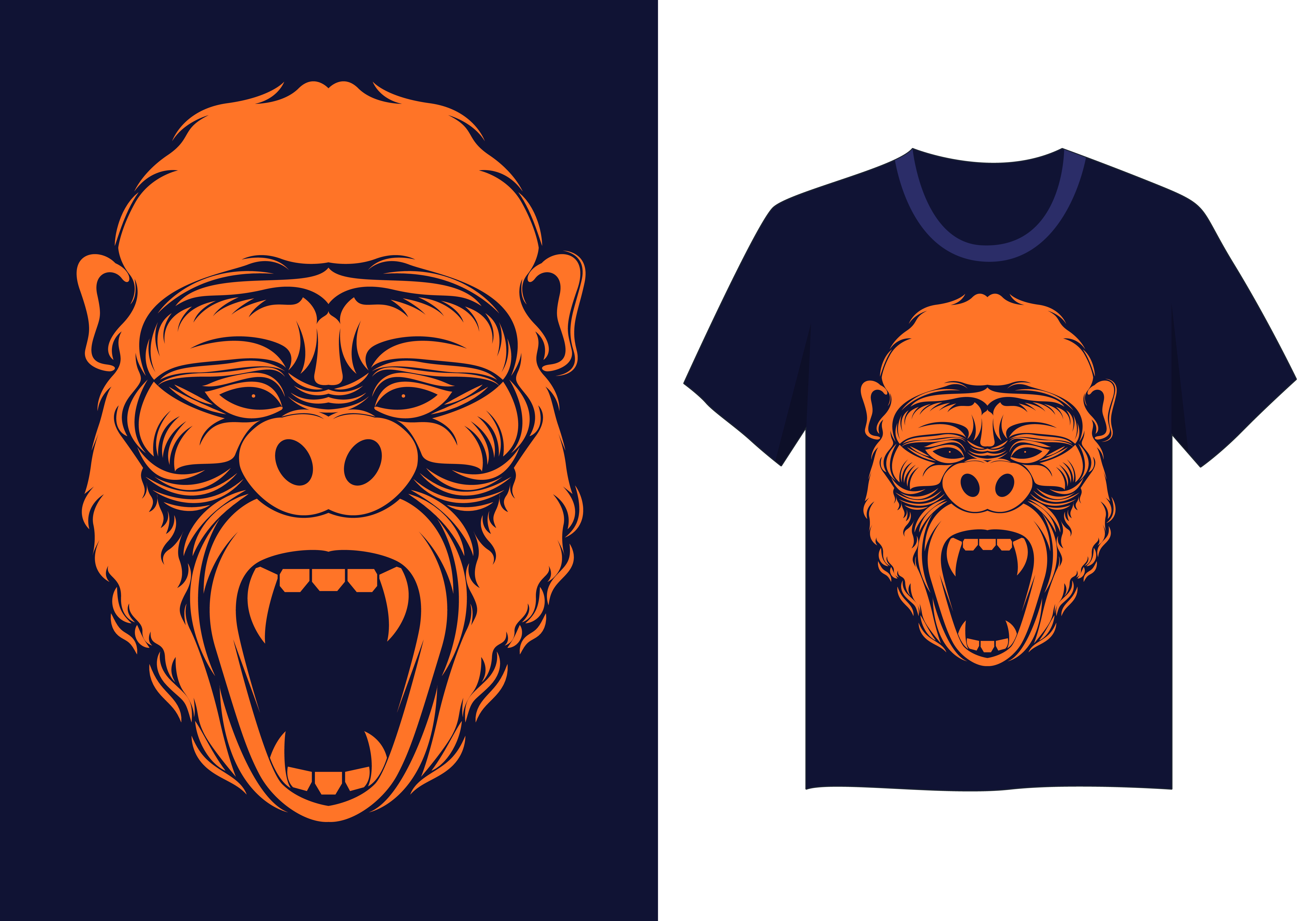 Gorilla Face Free Vector Art - (67 Free Downloads)