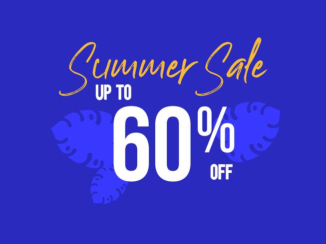 Summer Sale up to 60 percent off poster vector