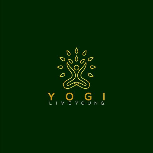 Plantilla de diseño de logotipo Yogi Vector