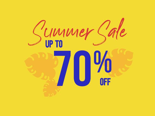 Summer Sale up to 70 percent off poster