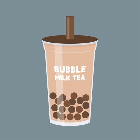 Bubble tea or Pearl milk tea vector illustration