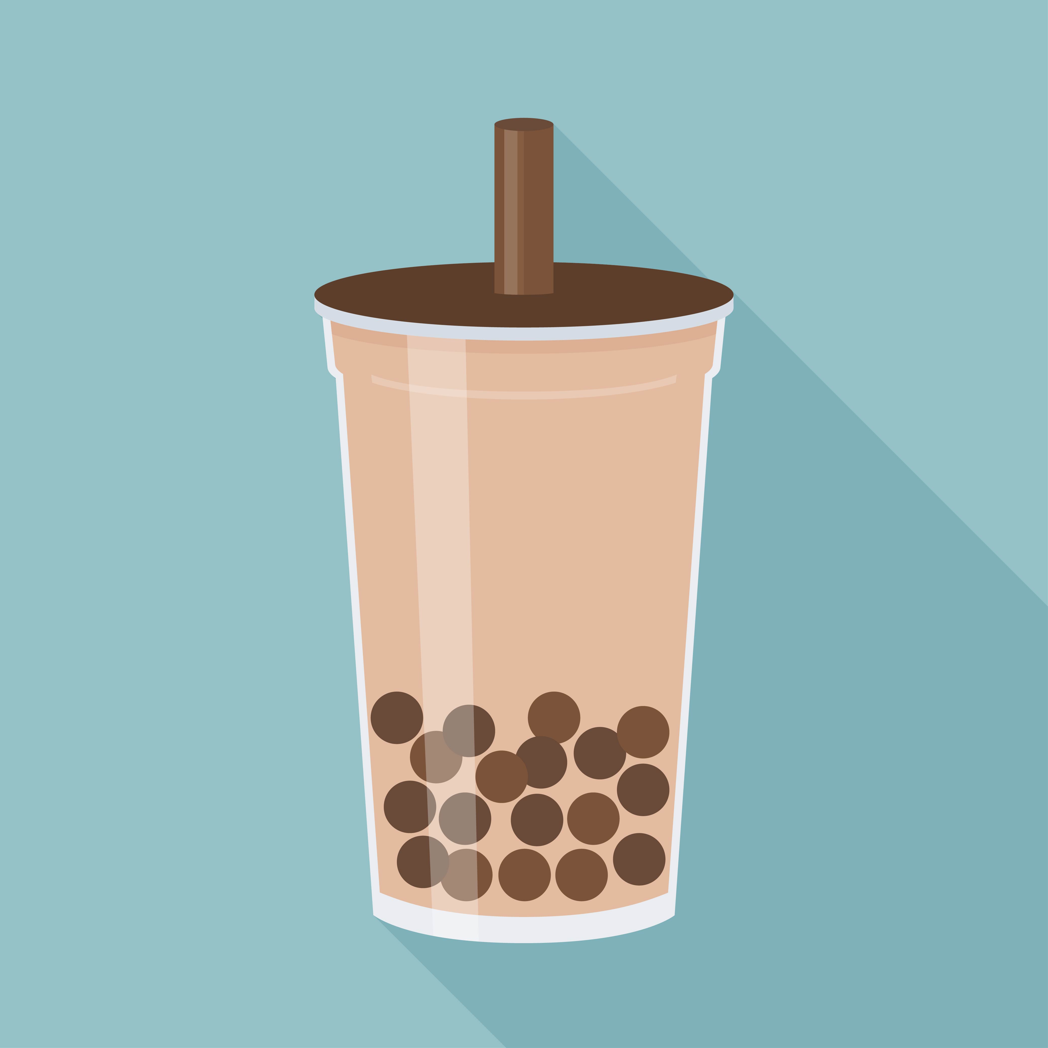 Bubble tea or Pearl milk tea vector illustration 647489 Vector Art at
