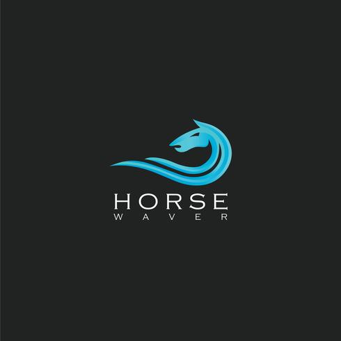 Horse Waver Vector Logo Design Template