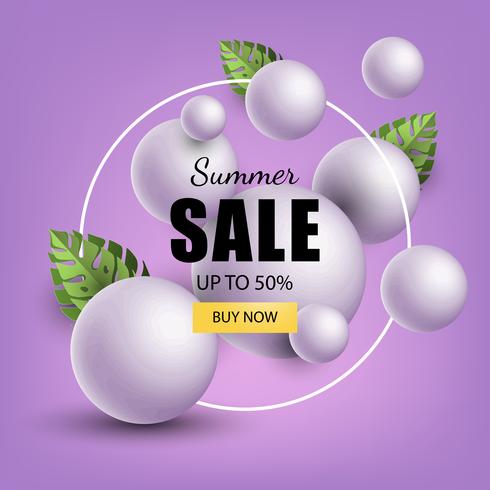 Summer banner sales vector