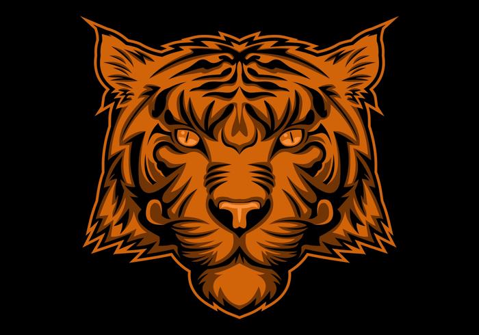 tiger head illustration vector