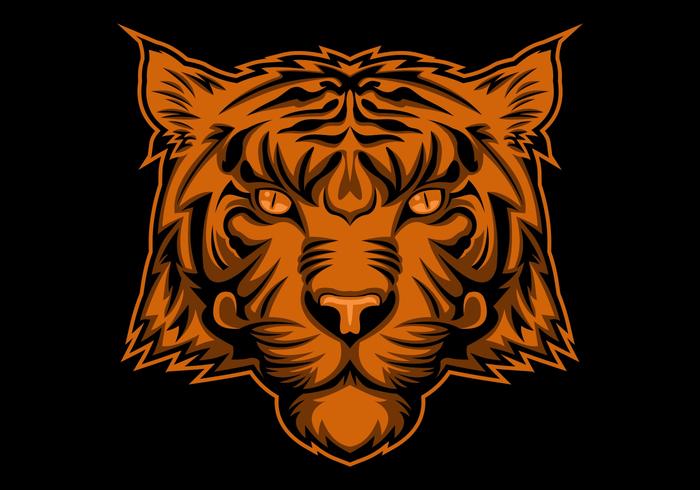 ilustración de cabeza de tigre vector