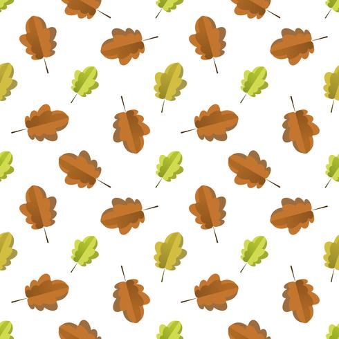 Seamless pattern with colorful autumn leaves. vector