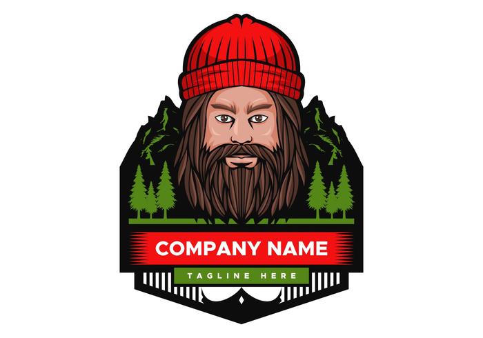 Mountain Man Vector illustration badge