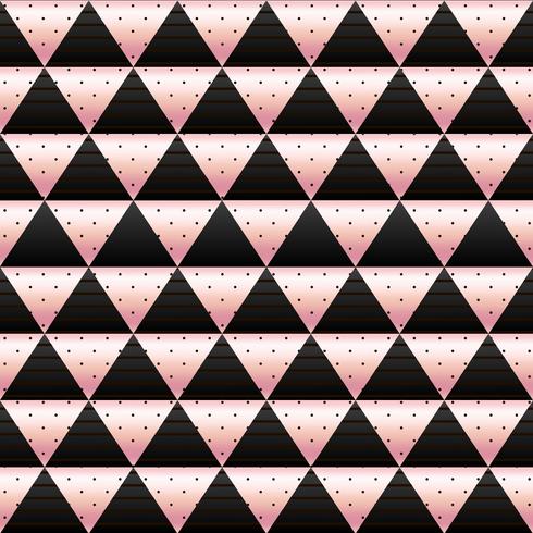 Papel pintado mosaico en oro rosa y negro. vector