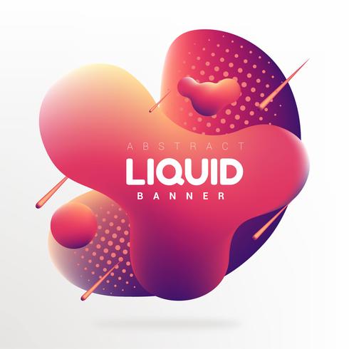 Abstract Liquid Banner Vector Design