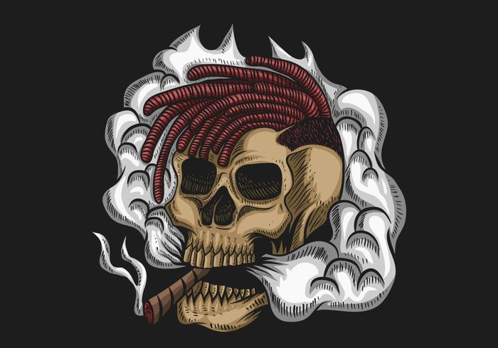 Skull Smoke Vector illustration