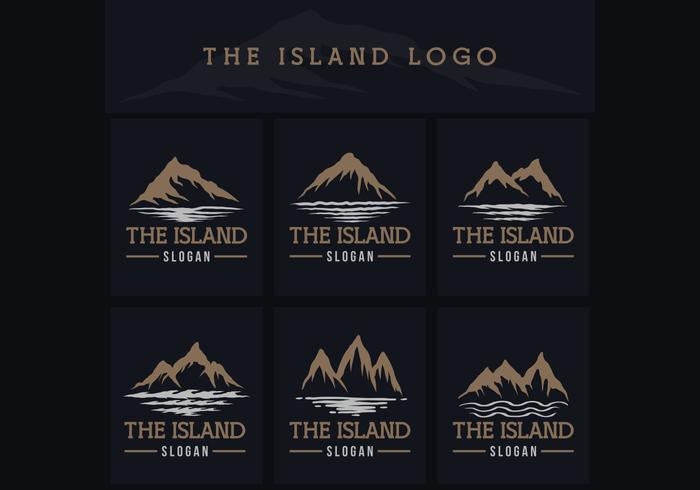 island logo vector illustration