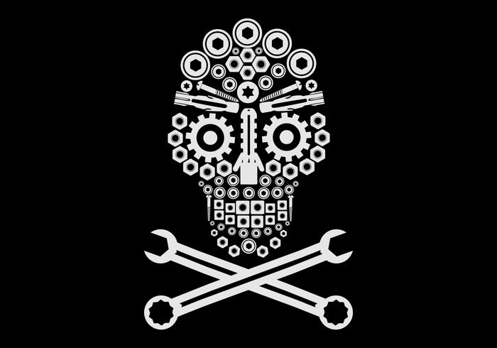 skull automotive logo vector