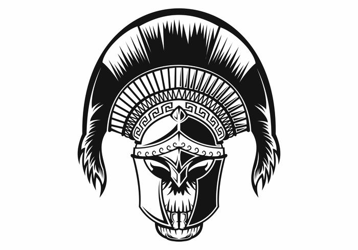 spartan skull logo vector