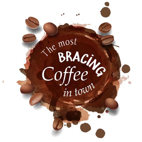 Download Vector illustration of a coffee stain, streaks. - Download ...