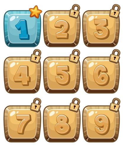 A set of game level vector