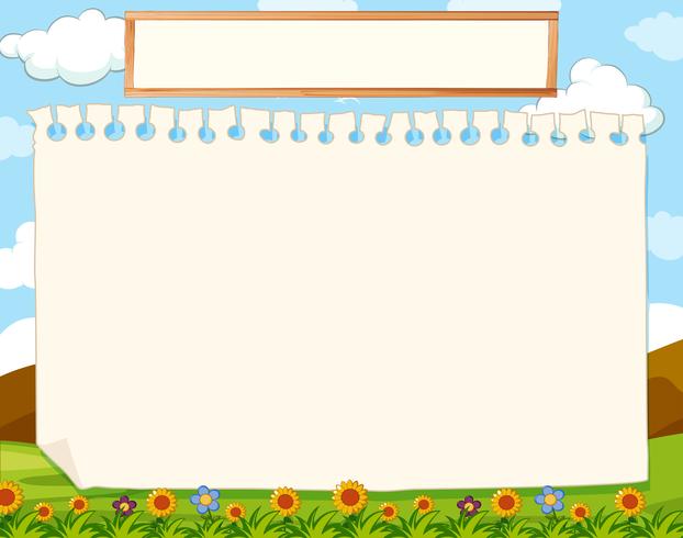 A nature blank note vector