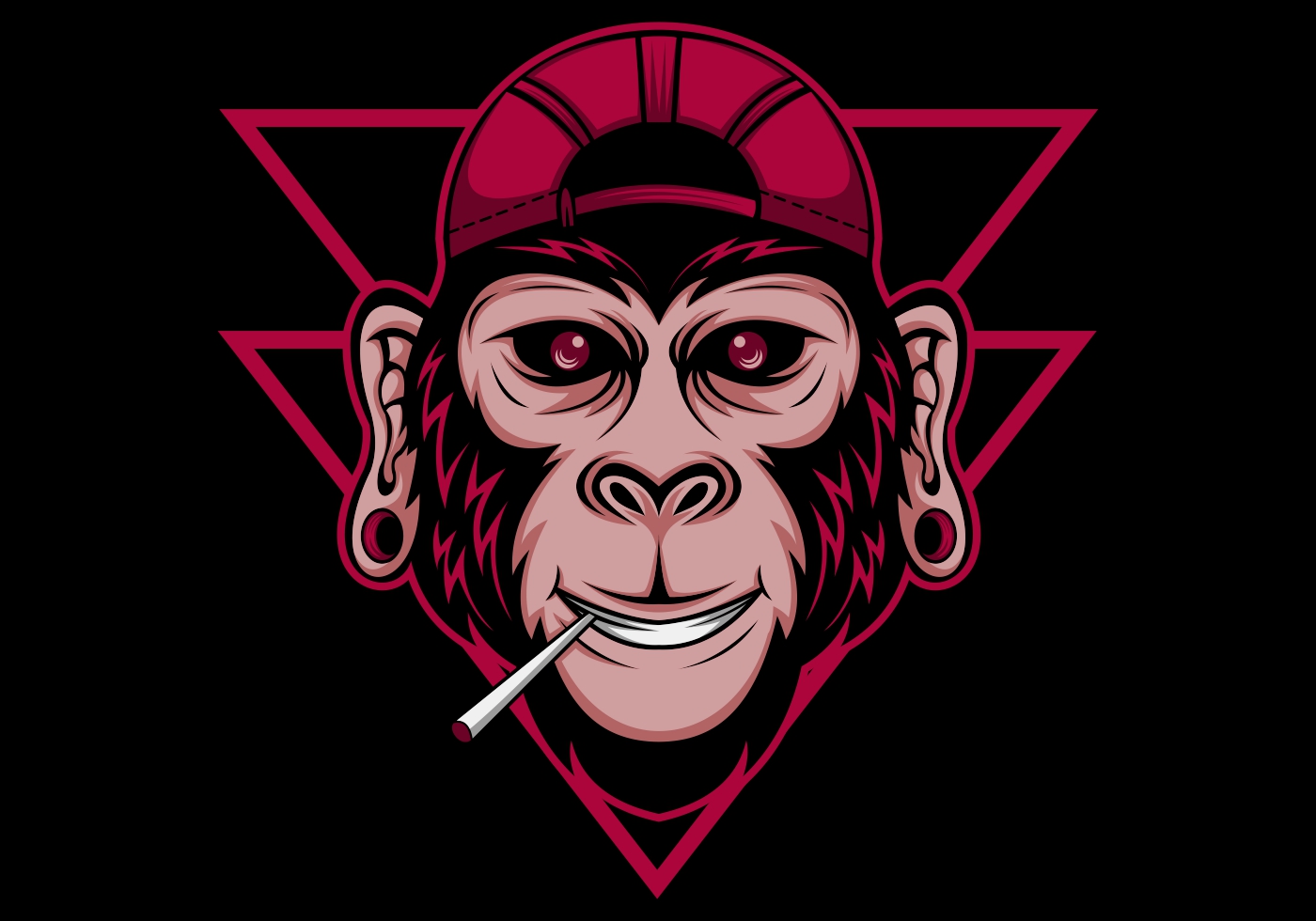 chimpanzee cool vector illustration 648041 Vector Art at Vecteezy