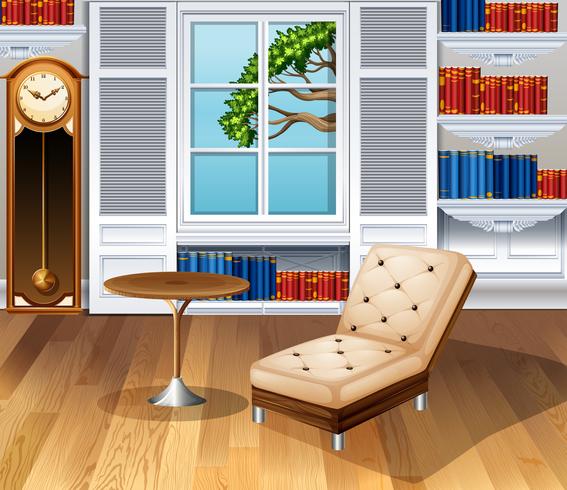 Living room fully furnished vector